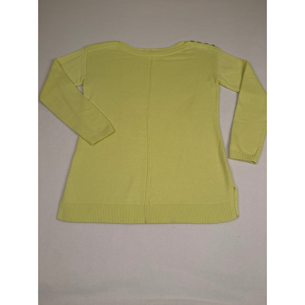 Talbots Boatneck Sweater‎ Button Shoulder Cotton Blend Small KH5348